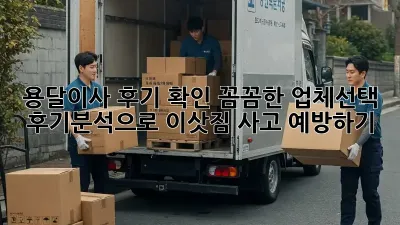 용달이사 후기 확인: 꼼꼼한 업체선택, 후기분석으로 이삿짐 사고 예방하기